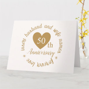 Personalisierte Hochzeit Goldener Jahrestag mit He Karte
