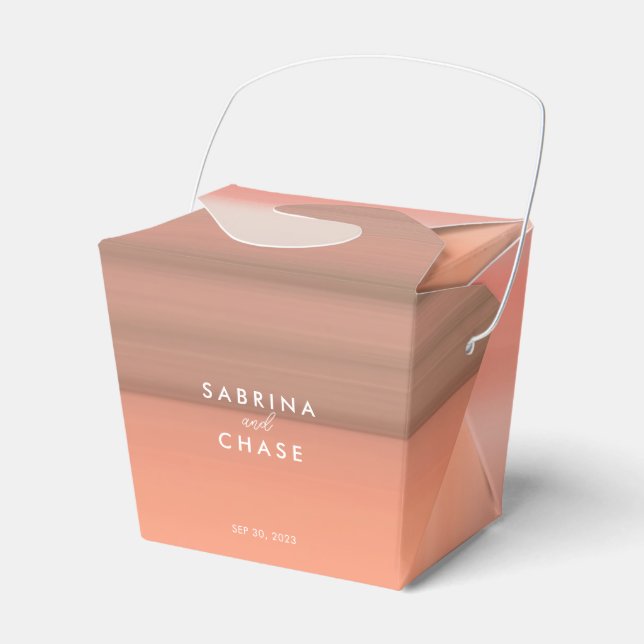 Personalisierte Hochzeit in Rosa Geschenkschachtel (Vorderseite)