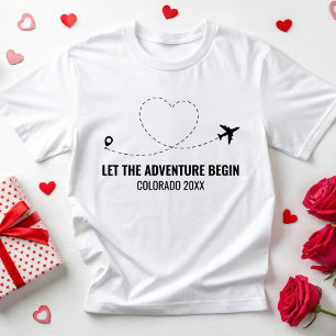 Personalisierte Hochzeit in Urlaubsort T-Shirt