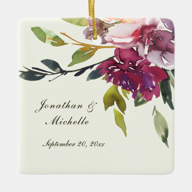 Personalisierte Hochzeit Inspiration Weihnachten Keramikornament (Vorderseite)