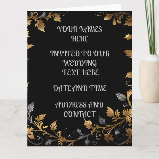 Personalisierte Hochzeit Karte (Vorderseite)