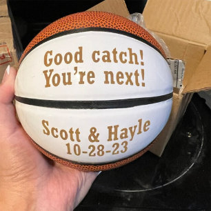 Personalisierte Hochzeit Keepake Basketball
