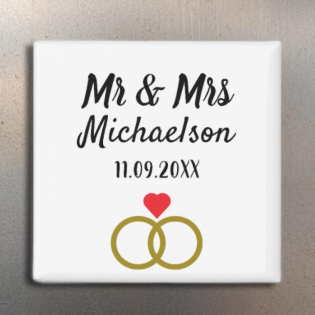 Personalisierte Hochzeit Magnet (Von Creator hochgeladen)