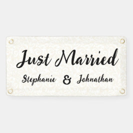 Personalisierte Hochzeit mit nur verheiratetem Aut Banner