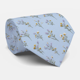 Personalisierte Hochzeit mit Powder Blue Wildblume Krawatte