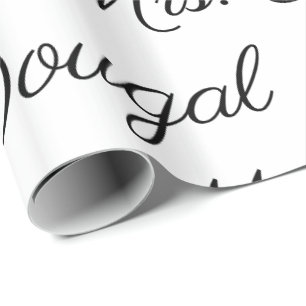 Personalisierte Hochzeit Name-Heirat Gfitwrap B u. Geschenkpapier