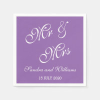 Personalisierte Hochzeit Napkins | Herr und Frau