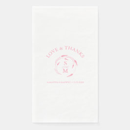 Personalisierte Hochzeit Napkins Mit Monogramm Ros Serviette