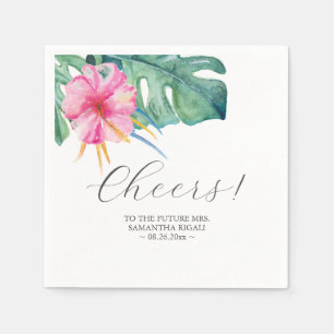 Personalisierte Hochzeit Napkins Rosa Blume Serviette