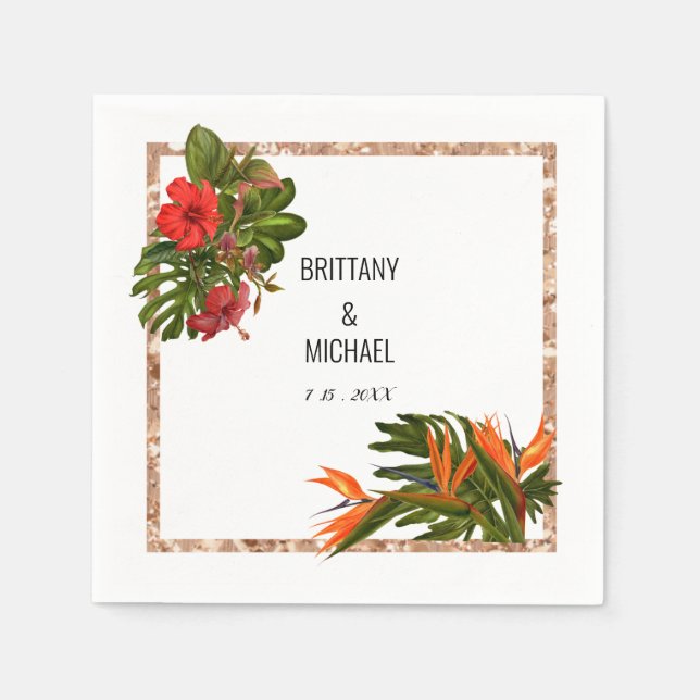 Personalisierte Hochzeit Napkins Serviette (Vorderseite)