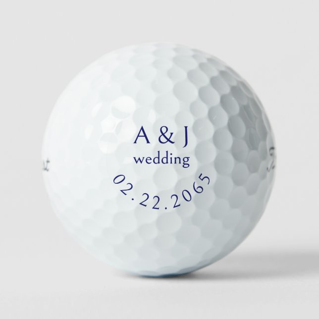 Personalisierte Hochzeit Navy Gefallen Titleist Pr Golfball (Vorderseite)