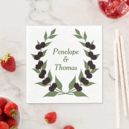 Personalisierte Hochzeit- oder Duschnapkins Serviette