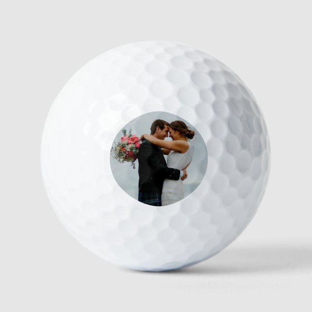 Personalisierte Hochzeit oder Jubiläum-Foto Golfball (Vorderseite)