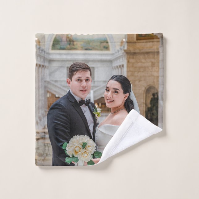 Personalisierte Hochzeit oder Jubiläumskleidung Waschlappen (Waschlappen)