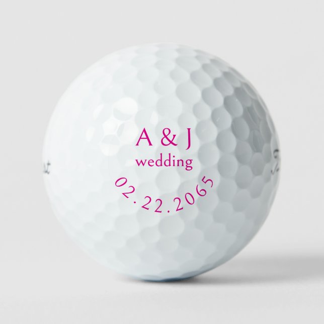 Personalisierte Hochzeit Rosa Gefallen Titleist Pr Golfball (Vorderseite)
