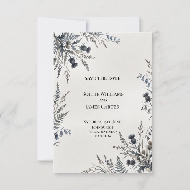 Personalisierte Hochzeit Save the Date (Vorderseite)