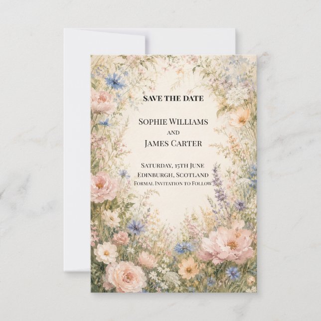 Personalisierte Hochzeit - Save the Date (Vorderseite)