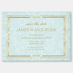 Personalisierte Hochzeit 'Save the Date' Aquarell Magnet