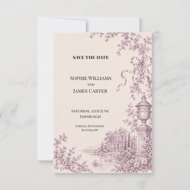 Personalisierte Hochzeit - Save-the-Date-Karte Save The Date (Vorderseite)