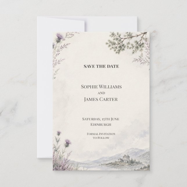 Personalisierte Hochzeit - Save-the-Date-Karte Save The Date (Vorderseite)