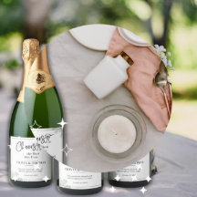 Personalisierte Hochzeit Sparkling Weinflasche