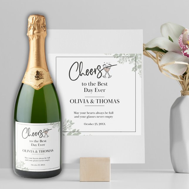 Personalisierte Hochzeit Sparkling Weinflasche (Von Creator hochgeladen)