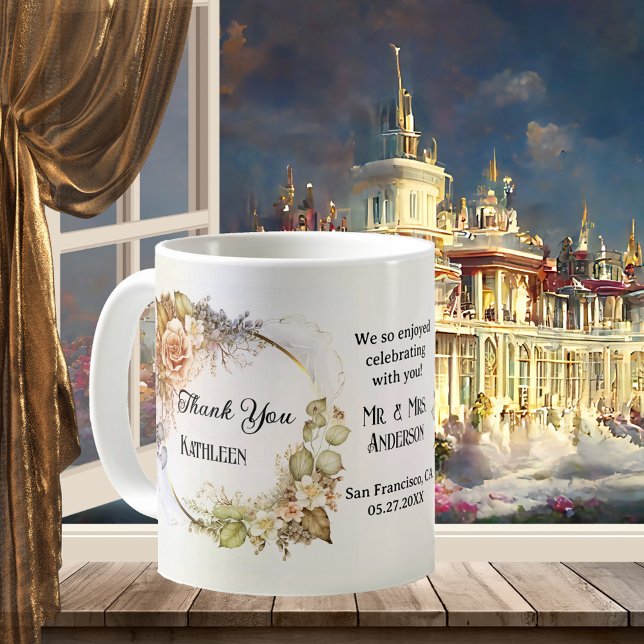 Personalisierte Hochzeit Vielen Dank Kaffeetasse (Von Creator hochgeladen)