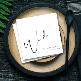 Personalisierte Hochzeit von Napkins mit Wir mache Serviette