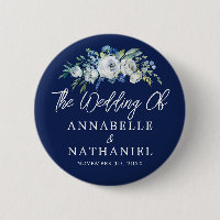 Personalisierte Hochzeit von Navy Blue Floral