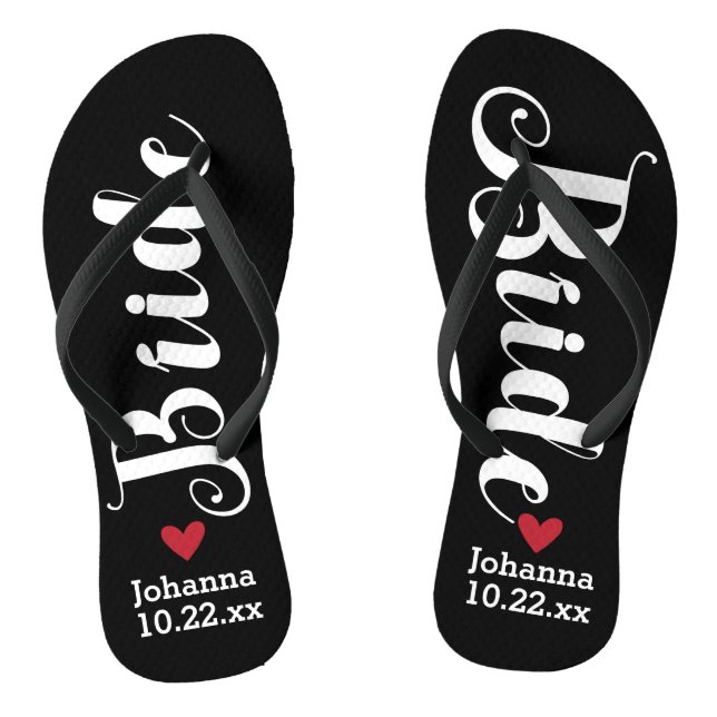 Personalisierte Hochzeit wählen Sie Ihre Farbe Flip Flops (Fußbett)