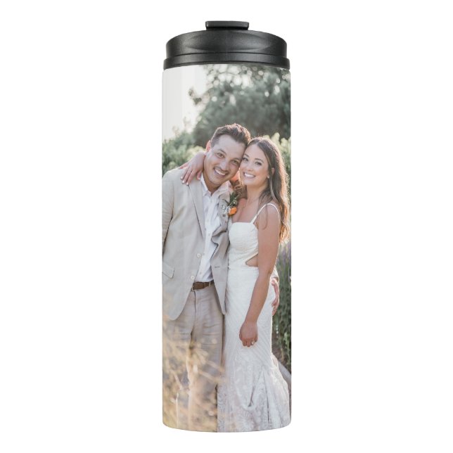 Personalisierte Hochzeitreise Thermosbecher (Vorderseite)