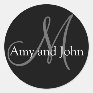 Personalisierte Hochzeits-Bevorzugungs-Aufkleber Runder Aufkleber