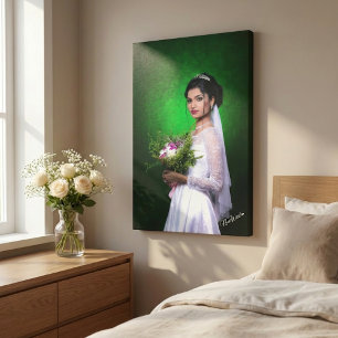 Personalisierte Hochzeits-Fotocollage Elegant gera Leinwanddruck