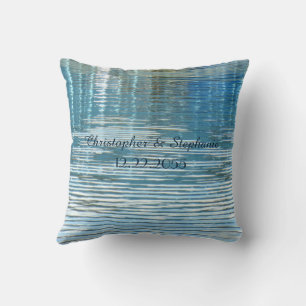 Personalisierte Hochzeits-Kissen-Reflexion im See Kissen