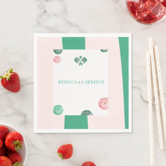Personalisierte Hochzeits-Lunch-Napkins Serviette