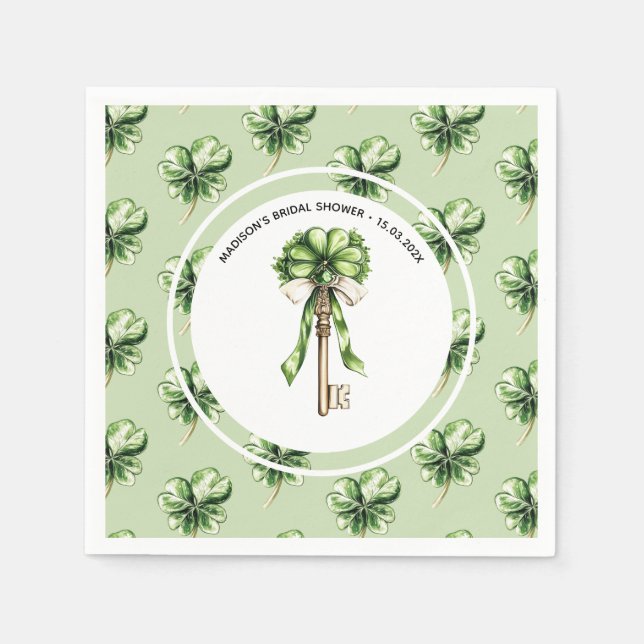 Personalisierte Hochzeits-Party zum St. Patrick’s  Serviette (Vorderseite)