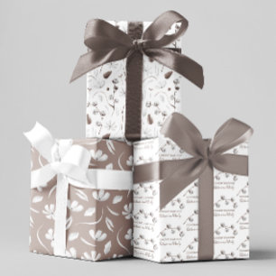 Personalisierte Hochzeits-Verpackungspapiere Geschenkpapier Set