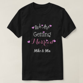 Personalisierte Hochzeitsankündigung T-Shirt