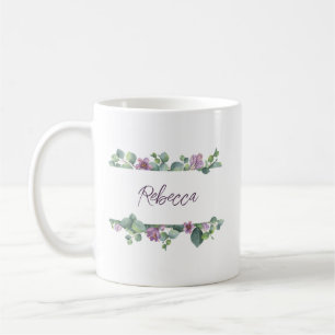 Personalisierte Hochzeitsbrautjungfer Eukalyptus Kaffeetasse