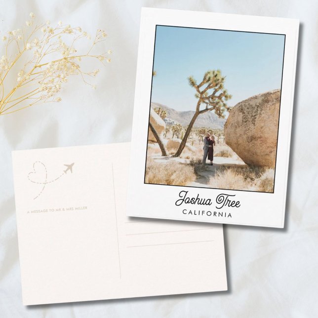 Personalisierte Hochzeitsbuchkarte Postkarte (Personalized Wedding Guestbook Postcard Vertical
)