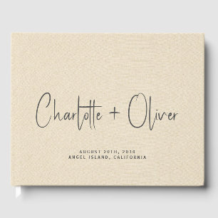 Personalisierte Hochzeitscreme-Imitate Gästebuch