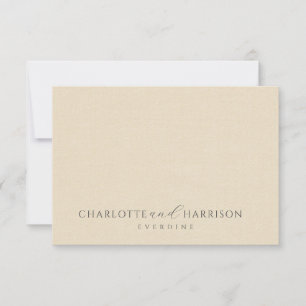 Personalisierte Hochzeitscreme-Imitate Mitteilungskarte