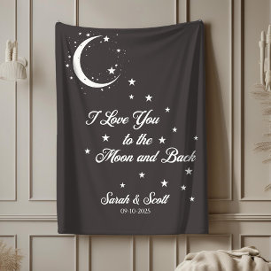 Personalisierte Hochzeitsdecke mit Namen und Datum Sherpadecke