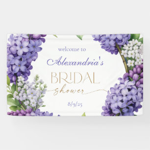 Personalisierte Hochzeitsdusche Lavendel Hortensie Banner