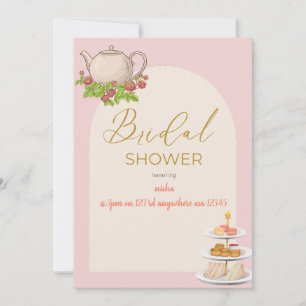 personalisierte Hochzeitsdusche-Teeparty Einladung