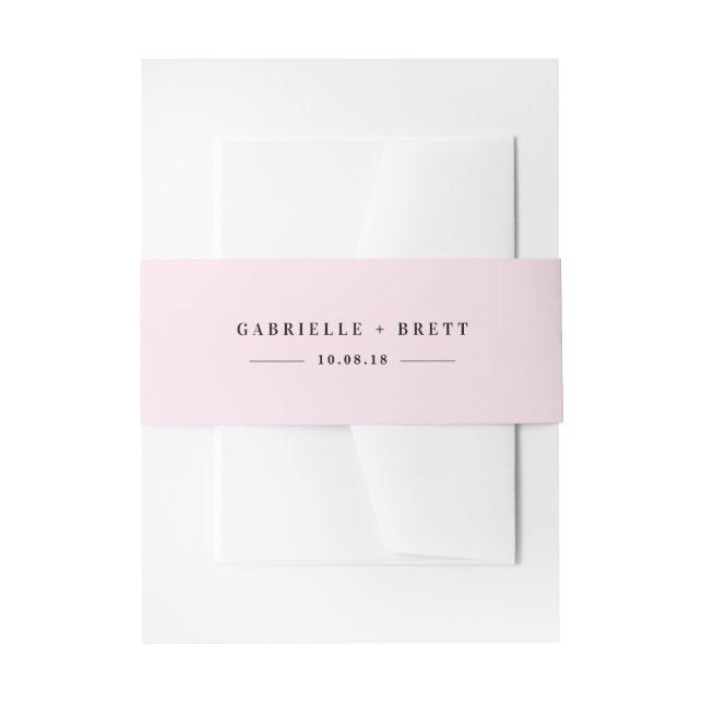 Personalisierte Hochzeitseröffnungsband Pink Einladungsbanderole (Vorderseite Beispiel)