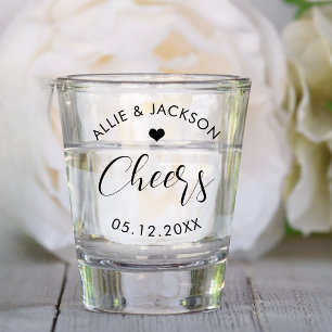 Personalisierte Hochzeitsfeierlichkeiten Schnapsglas