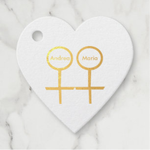 Personalisierte Hochzeitsfolie für lesbische Liebh Geschenkanhänger