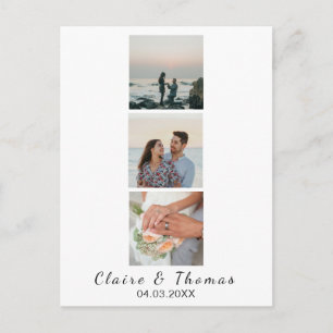 Personalisierte Hochzeitsfoto-Persönliche 3-Foto-E Postkarte