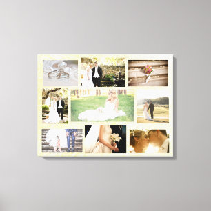 Personalisierte Hochzeitsfotografie Wand an Wand Leinwanddruck